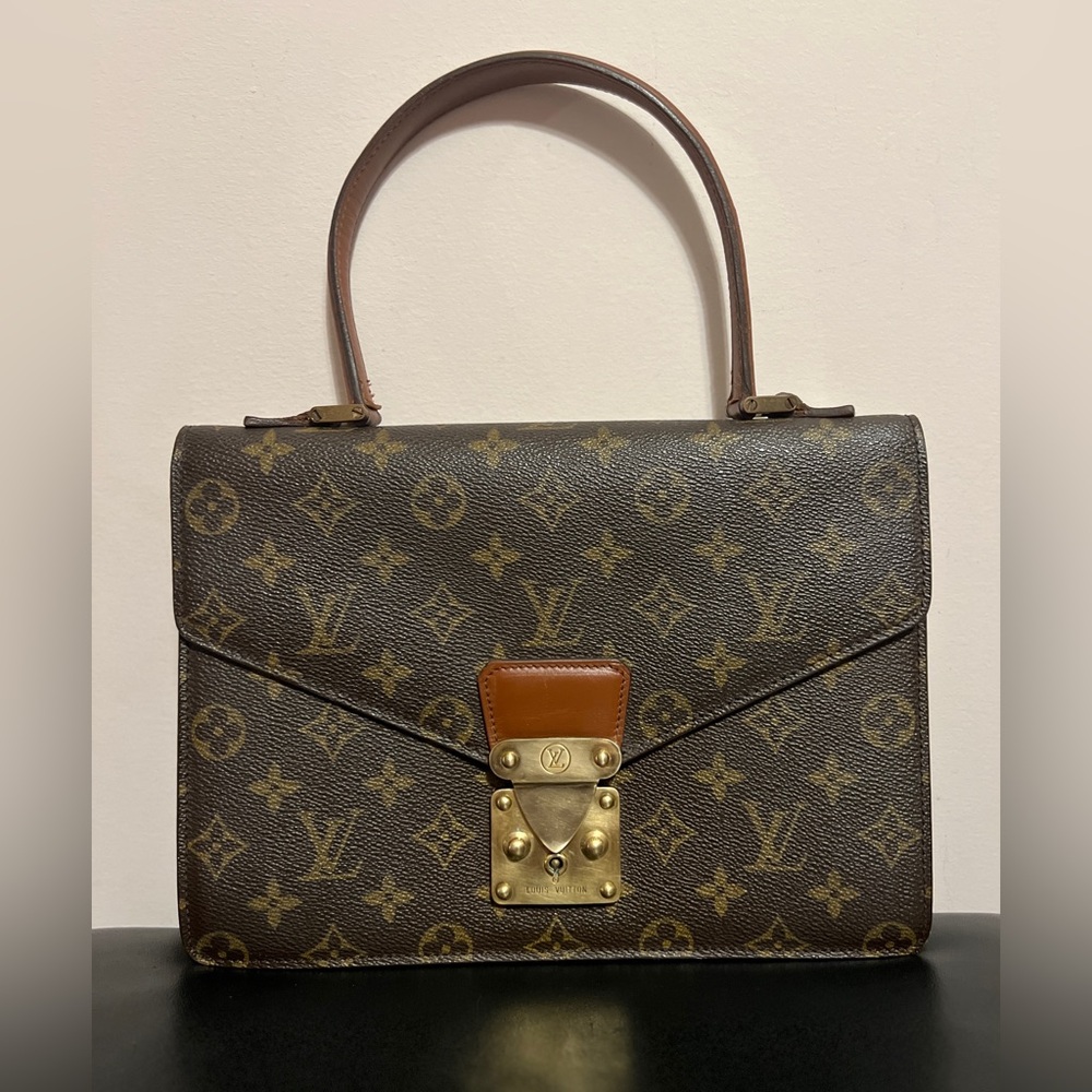 Louis Vuitton Monogram Concorde Satchel with Gold Accents